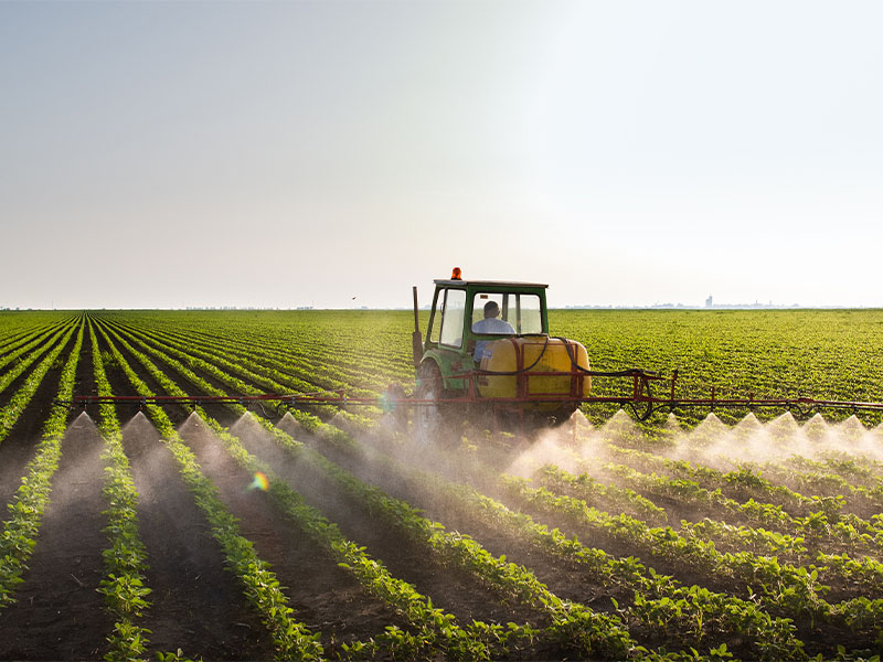 Anti-corrosive phosphated alcohol PA surfactants sprayed onto agriculture.
